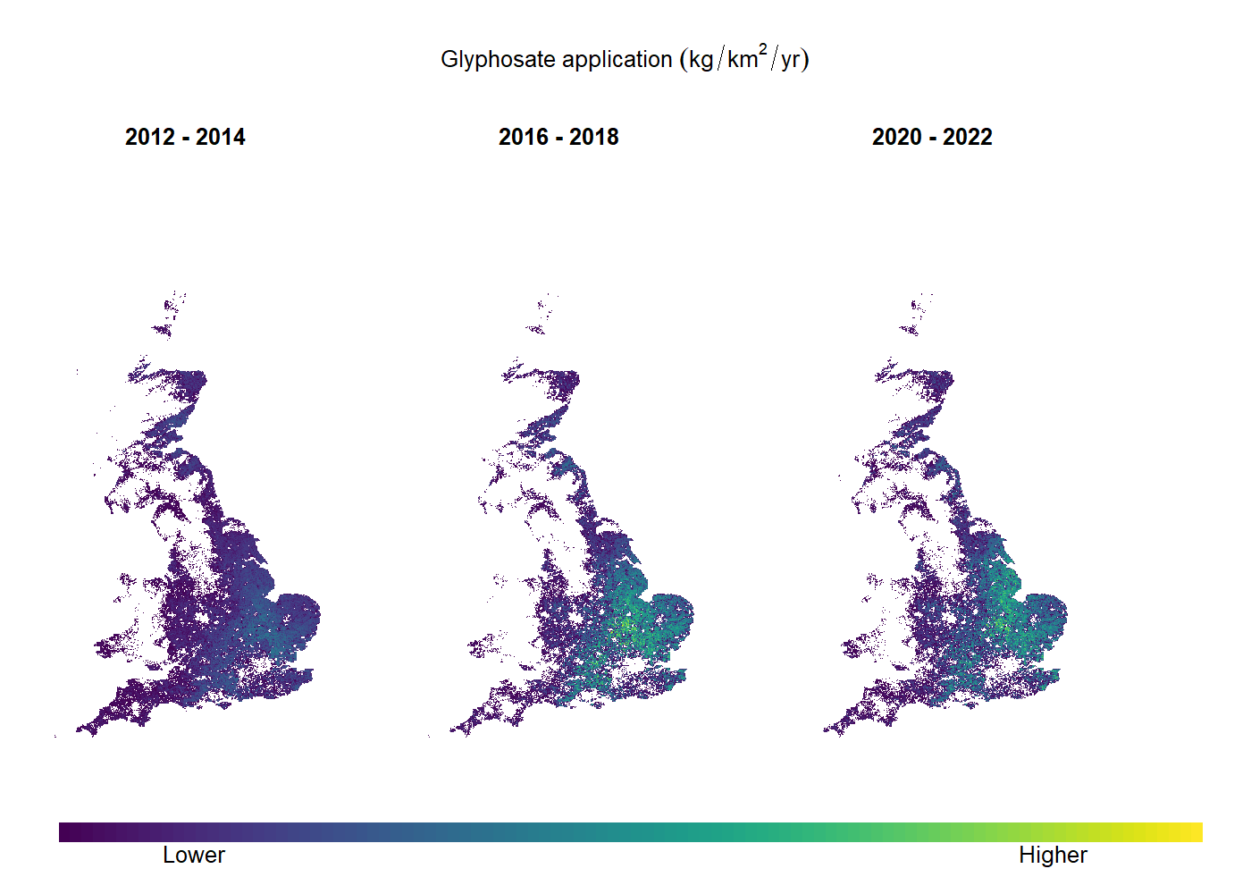 Glyphosate maps for 2012-2022 Glyphosate maps for 2012-2022